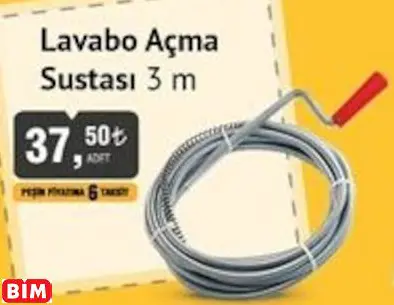 SGS LAVABO AÇMA SUSTASI 3 M